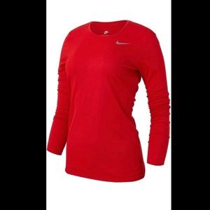 NIKE WOMENS LONG-SLEEVE LEGEND TEE